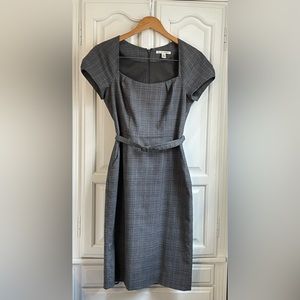 Banana Republic classic grey plaid dress - size 4